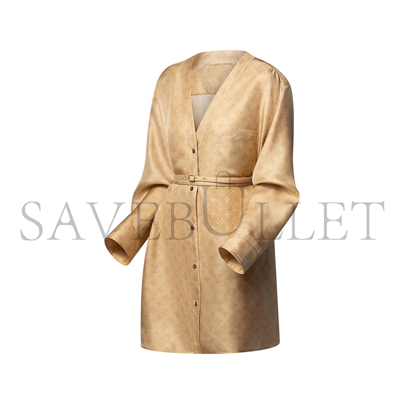 LOUIS VUITTON MAHINA BUTTON FRONT DRESS 1AHXMP